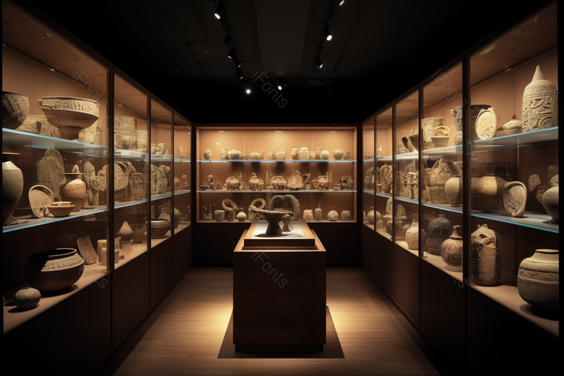 展览馆的古董陶瓷文物展示,高清,摄影图,摄影图片,图片大全,摄影图免费下载